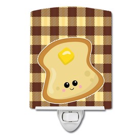 Caroline's Treasures BB7041CNL Buttered Toast Face Ceramic Night Light, 6x4x3, Multicolor