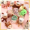 Sumind 24 Pcs 4.7 Inch Bubble Tea Keychain Plush Pillow