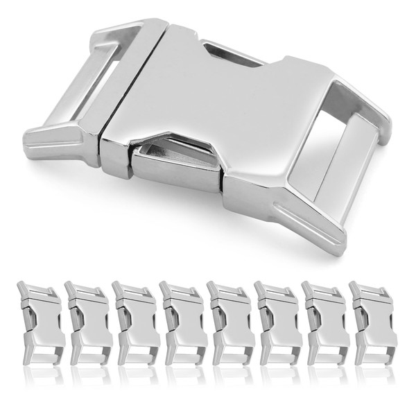 Ganzoo Alumaxx Metal Click Clasp, Set of 8, 1 Inch,