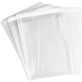 CuteBox 100pc (5" x 7") 2Mil Clear Flat Re-Sealable Food Grade Cellophane OPP Bags for Candy, Cookies, Baked Goods, Packaging and Retail, Merchandise, Storage, Organization