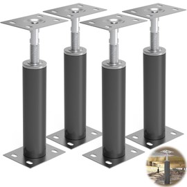 IRENPORU 4 Pack House Jacks for Leveling Adjustable Floor Jack Post Floor Jack for House Telescoping Jack for Temporary Support, Adjustable Range 12 inch - 16 inch