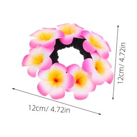 Outanaya Hawaiian Hair Accessories Foam Plumeria Flower Hair Ties For Women For Luau Party Wedding Vacation Unique Present For Friends