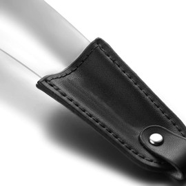 Timotech Juego de calzadores de zapatos de acero inoxidable con correa de cuero, aptos para todo tipo de calzado, botas, tenis, ideal para viaje (Negro (1 unidad))