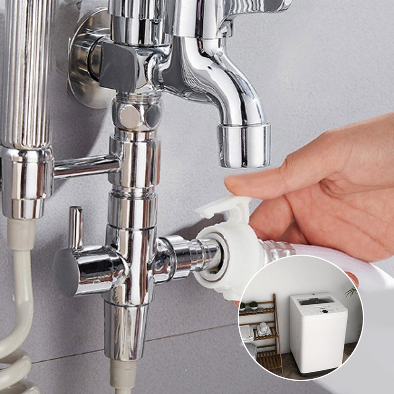 G1/2in Copper Multifunctional Dual Use Quick Open Faucet Washing Machine