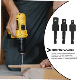 SEWACC 1 Set Rotatable Impact Driver Socket Adapter Drill Bit Adapter Heat Treated Chrome Vanadium Resistant Tool for Automotive DIY Compact Lightweight Design