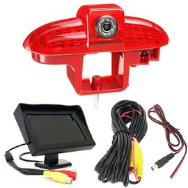 HD Brake Light Reversing Camera Set with 4.3 Inch LCD Monitor, Reversing Camera Replacement for Renault Trafic II III Diesel Petrol FWD FL EL JL JG FG/Opel Vivaro Diesel Petrol Chassis FWD A B C X82