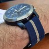 Max French Marine Nationale Elastic Nylon Navy Divers Parachute Watch