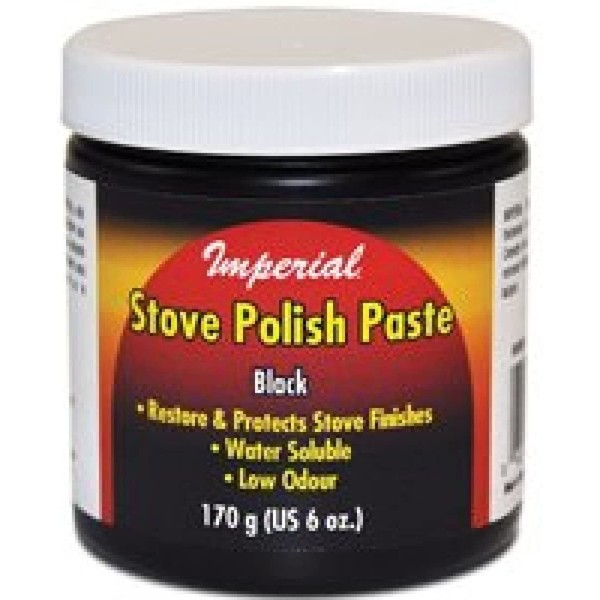 Imperial KK0059 Stove Polish Paste, Black, 6oz. Jar
