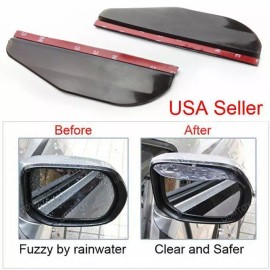 Unbranded Left and Right Rear View Side Mirror Rain Sun Visor Shade Shield  Transparent