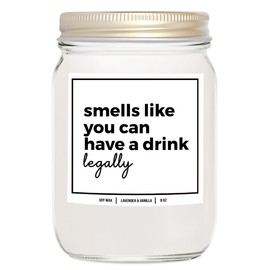 YouNique Designs 21st Birthday Candles - 21st Birthday Gifts for Her, Him - Cool 21st Birthday Gifts for Daughter, Son - 21st Birthday Presents 21st Birthday Gift Ideas (Lavender & Vanilla)