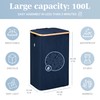 LONBET Laundry Basket with Lid, Made from Breathable Fabric |