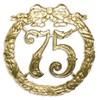 Walter Kunze Anniversary Number 75, Diameter 13 cm, Gold, Anniversary