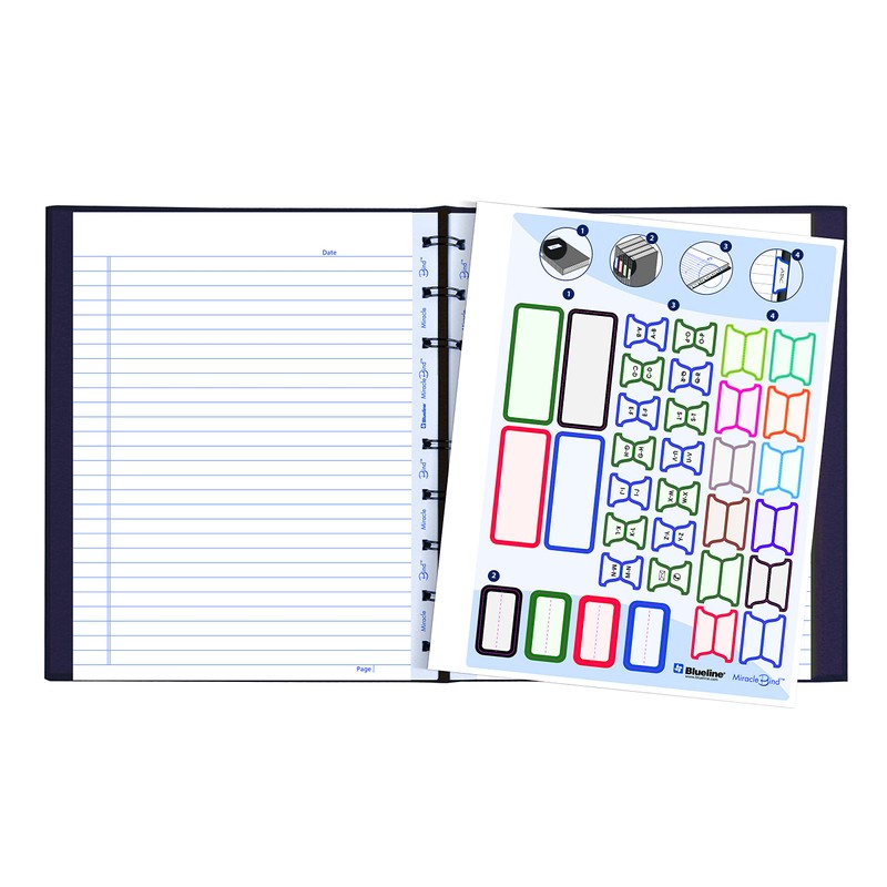 Blueline MiracleBind Notebook, 1-Subject, Medium/College Rule, Purple Cover, (75) 9.25