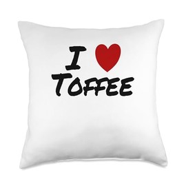 I Heart (Love) Toffee Favorite Candy Flavor Syrup Coffee Throw Pillow