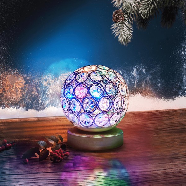 Zipdiz Crystal Light - Led Decorative Ball - Christmas Decoration - Table Decoration - Window sill Decoration - Led Ball Light with Timer (Multicolor)