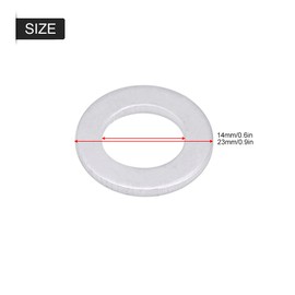 Oil Drain Plug Gaskets, 10pcs 14mm Aluminum Oil Drain Plug Washer Gaskets Kit Oil Drain Plug Gasket 14mm for Honda/Acura 94109-14000
