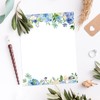 60 Pack Hydrangea Stationery Letterhead Paper Blue Purple Floral Letter