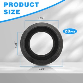 Nuanchu 20 Pcs External Lamp Holder Gasket Weatherproof Gasket Replacements for Par Lamp Holders, Black Round Weatherproof Gasket for Par Lamp Protects Socket from Dirt, Debris