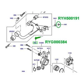 Genuine LAND ROVER REAR UPPER CONTROL ARM BOLT & NUT RANGE ROVER SPORT 05-13 LR3 LR4 RYG000384 RYH500191