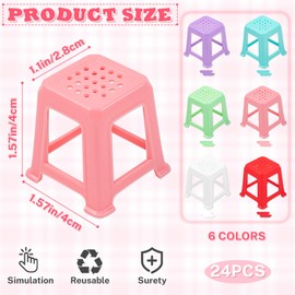 GTILE 24 PCS Canvas Stands for Mini Canvas Feet Risers, Paint Pouring Supplies, Plastic Paint Pouring Tools for Painting Supplies (Multicolor)