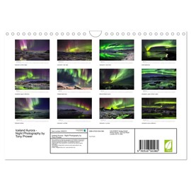 Iceland Aurora - Night Photography by Tony Prower (Wall Calendar 2026 DIN A4 Landscape), CALVENDO 12 Month Wall Calendar