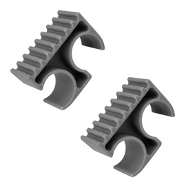 Bimini Top Pole Clips Holder Bimini Top Hardware for 7/8-inch Bimini Top Support Poles, Bimini Pole Clips Bimini Top Clips for Anti Rattle Bimini Brace Security Boat Accessories, 2 Pack (Grey)