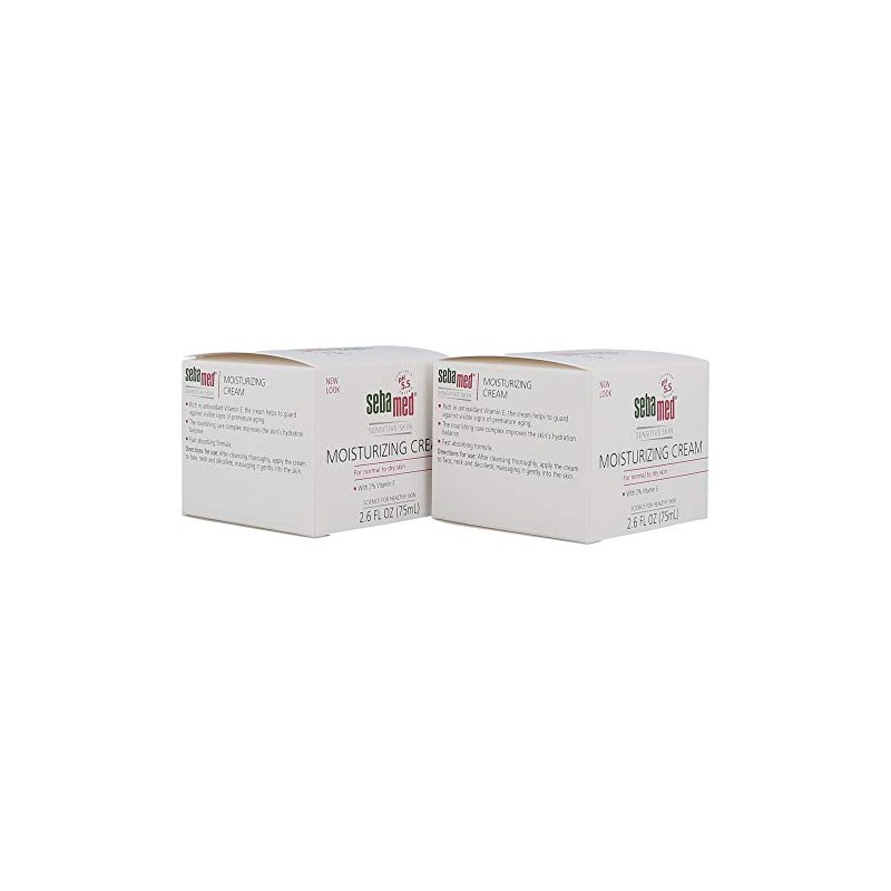 Sebamed moisturing cream, for sensitive skin, Net Wt. 2.6-Ounce Bottles