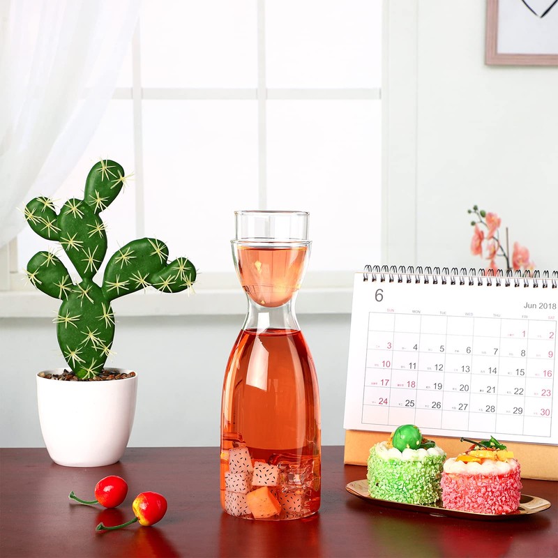 Bedside Water Carafe Set with Tumbler Glass Set for Bathroom