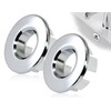 KAPSING Pack of 2 Sink Overflow Covers, Round Brass Kitchen