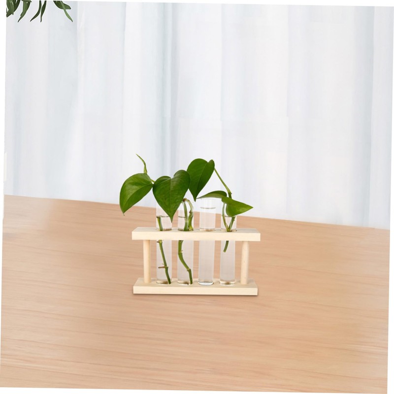 Outanaya 6pcs Clear Test Tube Vases for Hydroponic Plants Transparent