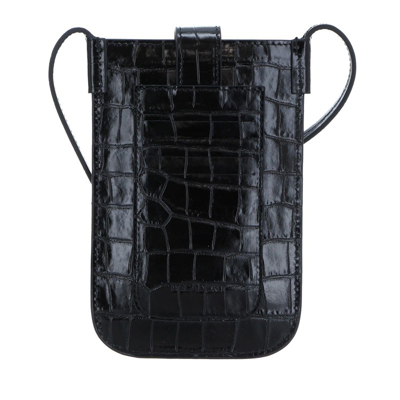 DECADENT Fiona Mobile Bag Croco Black, Croco Black