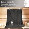 Lashuma Ladies Sauna Towel with Velcro Fastening Grey Terry Cloth