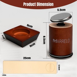 5 Pieces Rolling Knife Sharpener Kit - Magnetic Roller Sharpener with 4 Angle Base, 2 extra Diamond Discs and Dual Sided Leather Strop for Razor Sharp Kitchen and Outdoor Knives