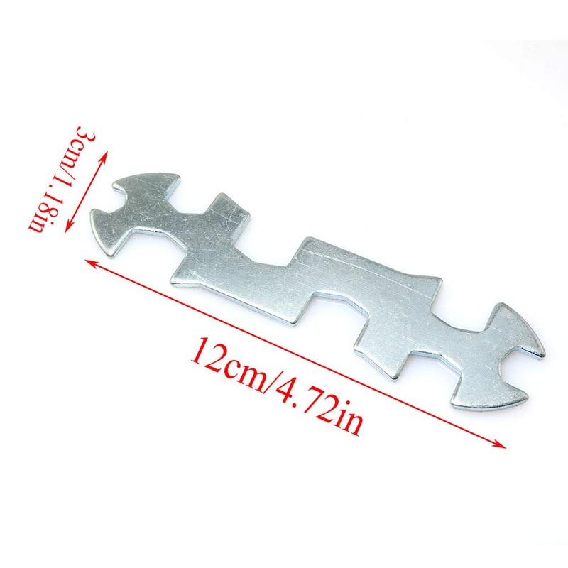 PZRT 2pcs Steel Galvanized Multi-Hole Bicycle Cycle Mountain Bike Wrench
