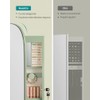 SONGMICS Espejo Joyero de Pared con Luz LED, 10 x