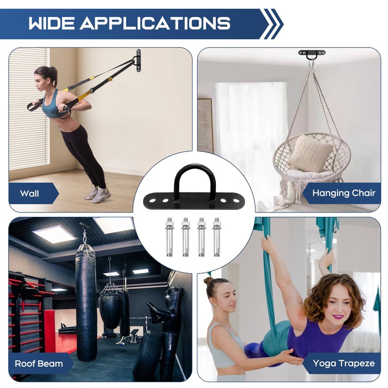 PCKOBEVER Battle Rope Anchor,Wall and Floor Anchor/Mount/Bracket Suspension Straps,Wall Anchor