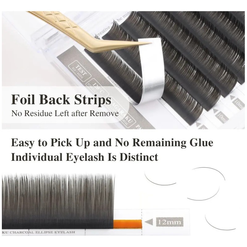 Extensiones De Pestañas Nagaraku Charcoal Ellipse