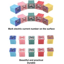 JESUNK 5 Pc Automotive Tall/Standard Profile JCASE Fuse 40 Amp Fuse Kit for Ford, Chevy/GM, Nissan, and Toyota Pickup Trucks, Cars and SUVs