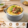 Ramen Bowl With Lid - 1200ml Instant Noodle Cooker With