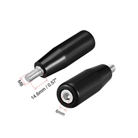 sourcing map Revolving Handwheel Machine Handle M8 Male Threaded Stem for Milling Machinery 60mm Handle Dia