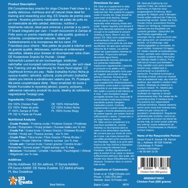 123 Treats Chicken Feet Dog Treats – 100% Natural Baked Chicken Feet for Dogs, Single Ingredient Chew Snacks, Support Joint & Dental Health | Excellent Source of Chondroitin (16 Ounces)