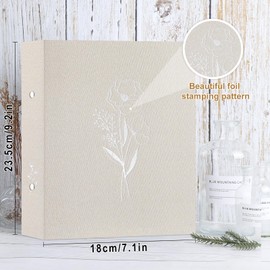 Lanpn Ring Binder Basic DIN A5 Pack of 2, Linen Cover Ring Binder A5 with 2 Rings Holds A5 Paper for Home Office School Journaling Collections (Beige)