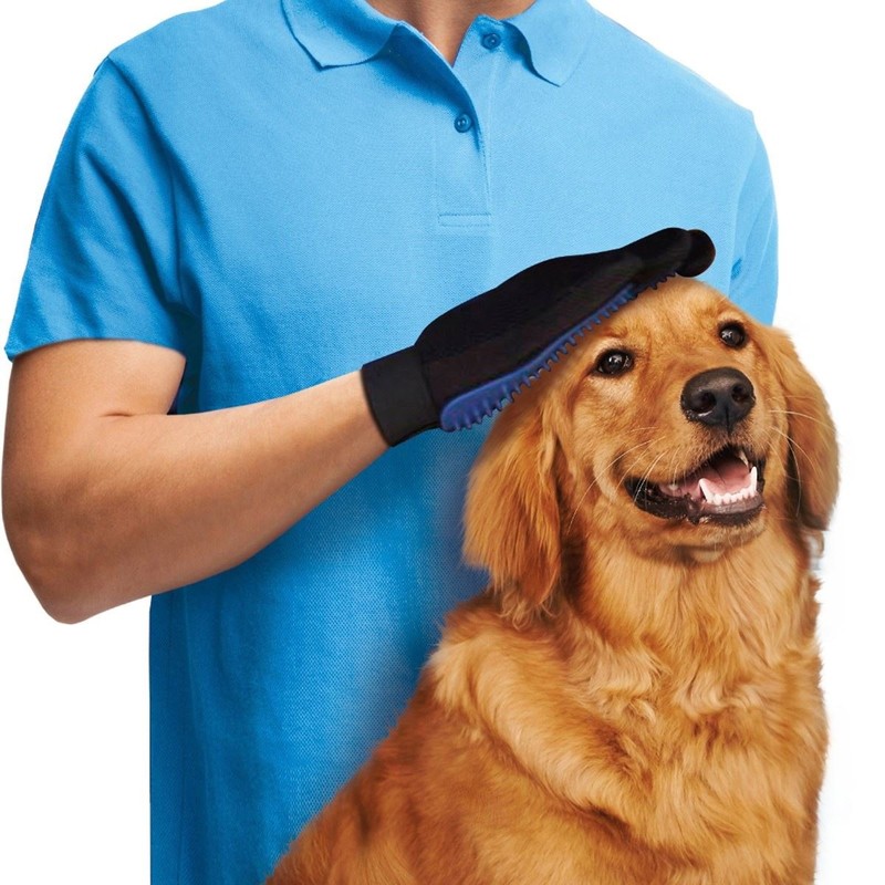 SHATCHI Pet Grooming Glove Gentle Effective Deshedding Massage Hair Remover,