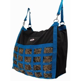 Paris Tack Supreme Slow Feed Top Load Hay Bag with Super Tough Bottom (Black and Turquoise)