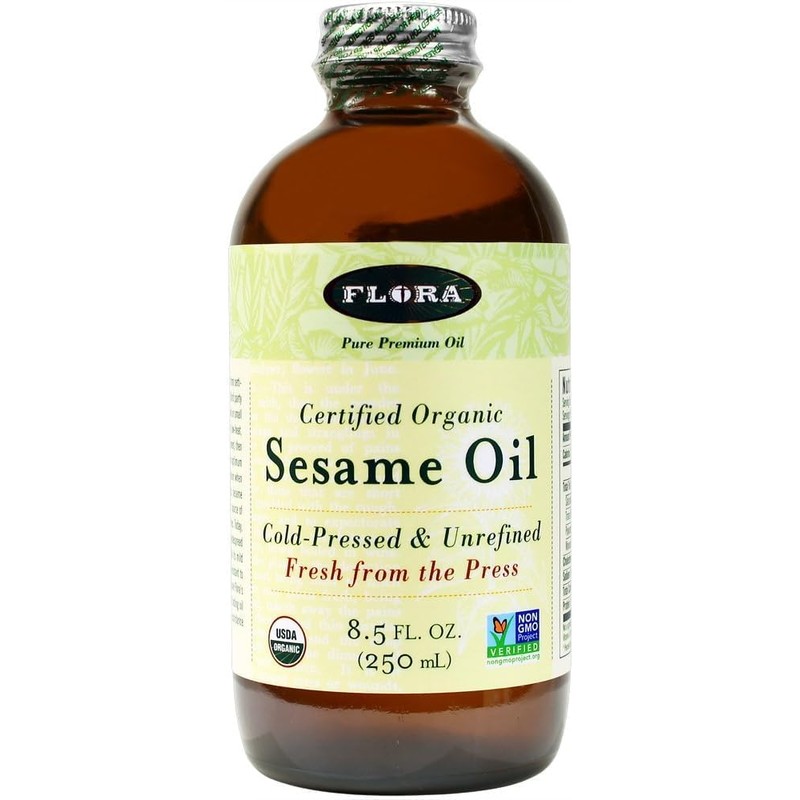 Flora - Certified Organic Sesame Oil - Cold-Pressed Cooking Oil