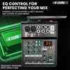 5 Core Audio Mixer Sound Board 4 Channel XLR Stereo