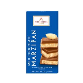Niederegger Milk Chocolate Marzipan Bar 110g/3.8 oz | Delicious world-renowned Marzipan encased with Rich, Creamy Milk Chocolate | Gourmet Confetionery | Made in Germany since 1806.
