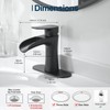 VOTON Black Bathroom Faucets Single Handle Waterfall Sink Faucet One