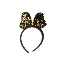 Occasions Gift Giving Girls Big Sequin Bow Knot Headband Party Hair Accessory (Yellow)