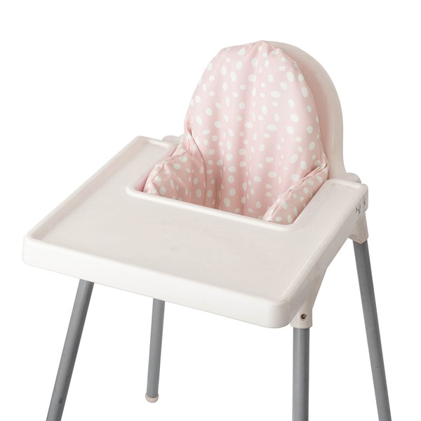 Dadouman Inflatable Supporting Cushion for IKEA High Chair, Baby High Chair Cover with Inflatable Cushion Insert (Pink Dots)